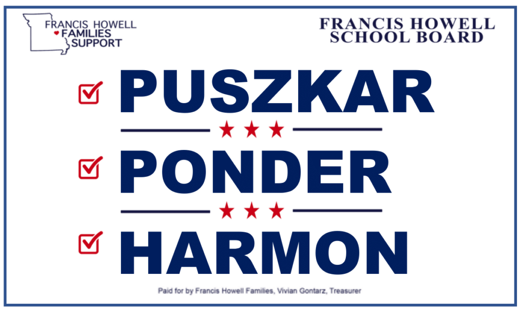 Puszkar, Ponder, Harmon for FHSD School Board