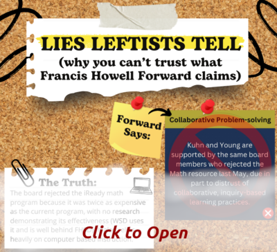 Lies Leftists Tell: (why you can't trust what Francis Howell Forward claims)